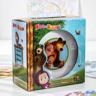 Набор посуды детский «Маша и Медведь. Добрый день», 3 предмета: кружка 250 мл, салатник d=13 см, тарелка d=19.5 см, стекло - Фото 11