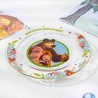 Набор посуды детский «Маша и Медведь. Добрый день», 3 предмета: кружка 250 мл, салатник d=12,8 см, тарелка d=19,5 см - фото 8781551