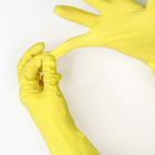 Перчатки резиновые с внутренним хлопковым напылением «Др. Клин», размер L, пара 33 гр, цвет жёлтый - Фото 2