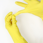 Перчатки резиновые с внутренним хлопковым напылением «Др. Клин», размер M, пара 33 гр, цвет жёлтый - Фото 2