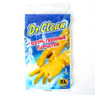 Перчатки резиновые с внутренним хлопковым напылением «Др. Клин», размер XL, пара 33 гр, цвет жёлтый - Фото 3