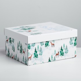 Складная коробка «Лесная сказка», 31,2 х 25,6 х 16,1 см, Новый год