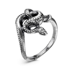 Кольцо "Змея" узел, посеребрение с оксидированием, 18,5 размер - фото 8840629