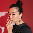 Кольцо новогоднее «Змея» петля, розовое золочение, безразмерное - Фото 2