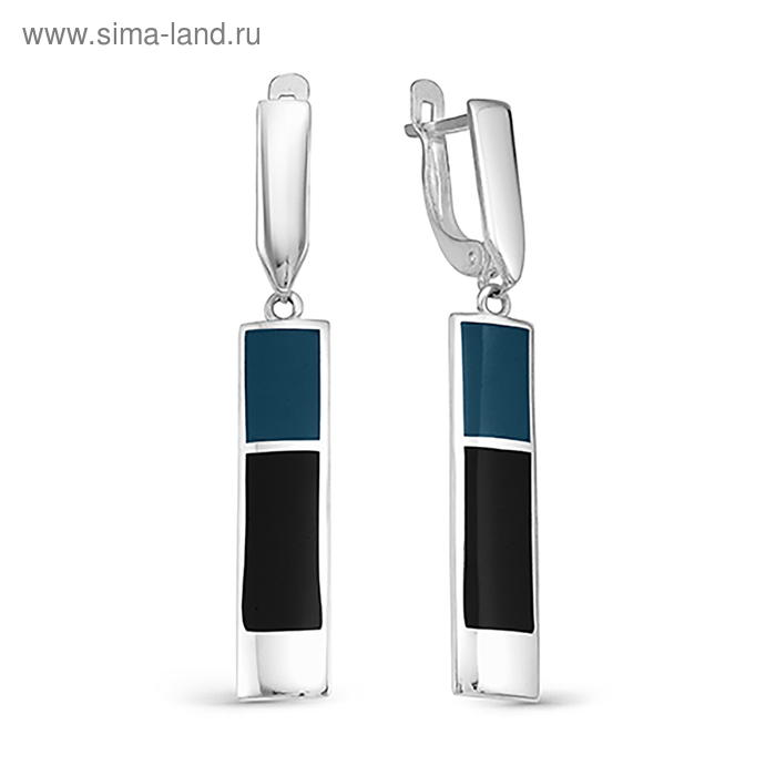 Серьги GEOMETRY «Прямоугольник», родирование - Фото 1