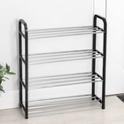 Полка для обуви Доляна, 4 яруса, 50×19×59 см, чёрная - Фото 6