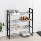 Полка для обуви Доляна, 4 яруса, 50×19×59 см, чёрная - Фото 7