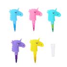 Карандаш восковой «Единорог» 5 цветов - Фото 3