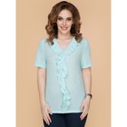 Блузка женская «‎Стиль»‎, размер 46, цвет мятный - Фото 2