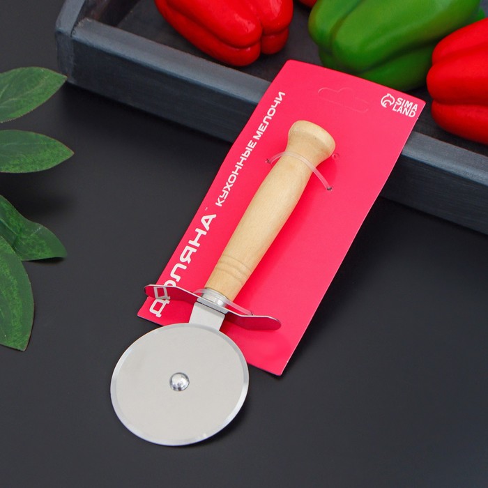 Нож для пиццы и теста Доляна «Классик», 18 см, цвет бежевый - фото 1876036295