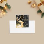 Мини-открытка «С Новым годом!» олень, 7 × 7 см - фото 298201669