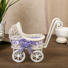 Корзина декоративная "Коляска" МИКС 17,5х21х9 см - Фото 2