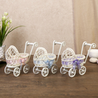 Корзина декоративная "Коляска" МИКС 17,5х21х9 см - Фото 7