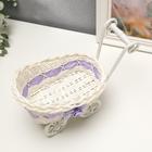 Корзина декоративная "Колыбелька" 14,5х27х13 см - Фото 2