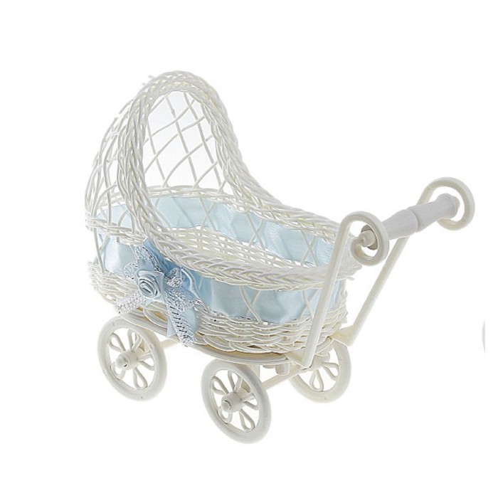 Корзина декоративная "Колясочка" 19х24х12 см - Фото 1