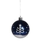 Ёлочные игрушки «Перелив», ёлочка, шары новогодние, набор d=6 см, 6 шт., синий - Фото 4