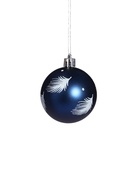 Ёлочные игрушки «Воздушные перья», шары новогодние, d=6 см, набор 7 шт., синий - Фото 5