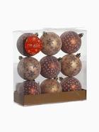 Ёлочные игрушки «Морозное утро», шары новогодние, набор 9 шт., d=6 см, коричневые - Фото 7