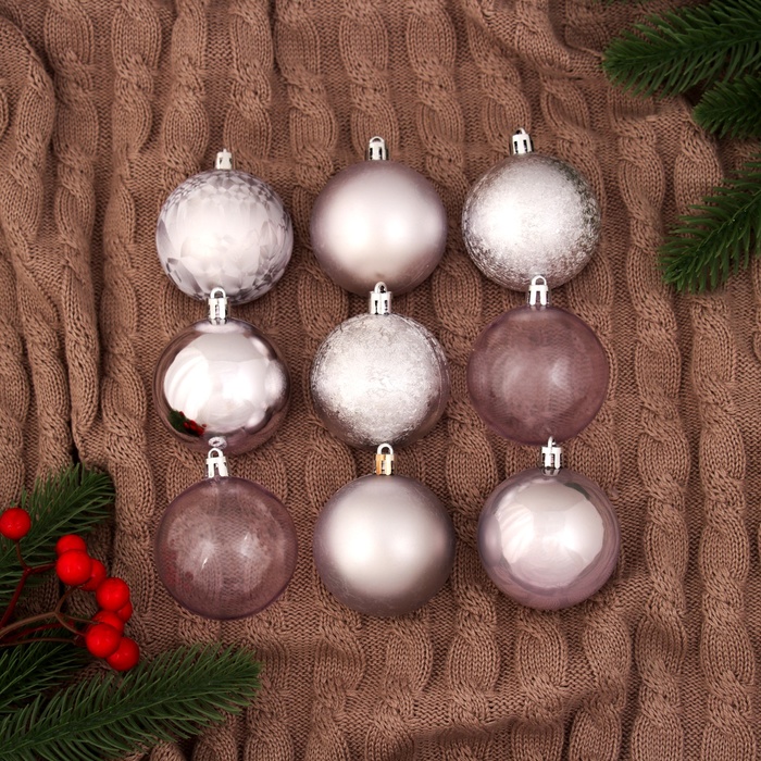 Ёлочные игрушки «Воздушный перелив», шары новогодние, d=6 см, набор 24 шт. - Фото 1