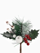 Еловая ветка декоративная «Зимнее волшебство. Чудо», с ягодами, 21 см - фото 60084242