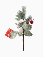 Еловая ветка декоративная «Зимнее волшебство. Чудо», ягоды, хвоя и зелень, 26 см 4301734