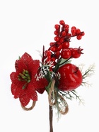 Еловая ветка декоративная «Зимнее волшебство. Магия», 21 см (комплект 2 шт) - фото 60084251