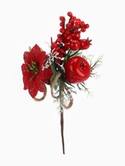 Еловая ветка декоративная «Зимнее волшебство. Магия», 21 см (комплект 2 шт) - фото 61523917