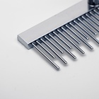 Расчёска-грабли для шерсти Wood, 12.5×9.5 см, с зубьями разной длины, деревянная ручка - Фото 5