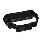 Спортивная сумка чехол на пояс Luazon, управление телефоном, отсек на молнии, чёрная - Фото 3