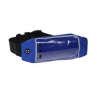 Спортивная сумка чехол на пояс LuazON, управление телефоном, отсек на молнии, синяя - Фото 1