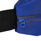 Спортивная сумка чехол на пояс LuazON, управление телефоном, отсек на молнии, синяя - Фото 3