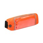 Спортивная сумка чехол на пояс LuazON, управление телефоном, отсек на молнии, оранжевая - Фото 1