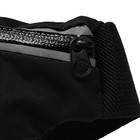 Спортивная сумка чехол на пояс Luazon, управление телефоном, отсек на молнии, чёрная - фото 8473723