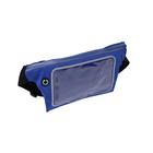 Спортивная сумка чехол на пояс LuazON, управление телефоном, отсек на молнии, синяя - фото 2363513