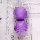 Набор шаров пластик d-8 см, 2 шт "Матовый" фиолетовый - Фото 2