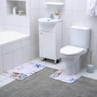 Набор ковриков для ванной и туалета Доляна «Морская бутыль», 2 шт: 40×45, 45×75 см - Фото 3
