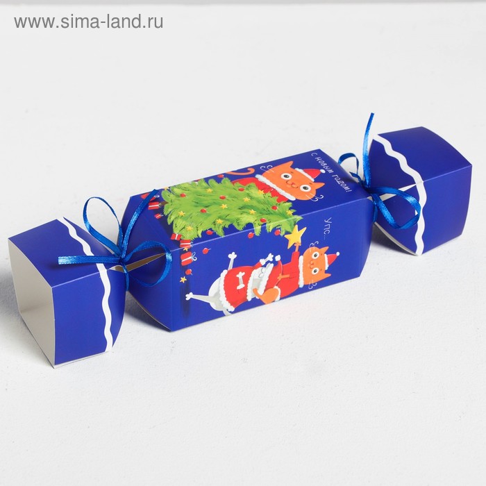Складная коробка—конфета «Весёлого праздника», 11 × 5 × 5 см - Фото 1