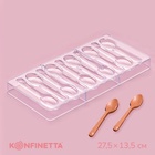Форма для шоколада KONFINETTA «Ложки», 27.5×13.5 см, 10 ячеек 11.5×2.7 см, пластик, прозрачная 4314183