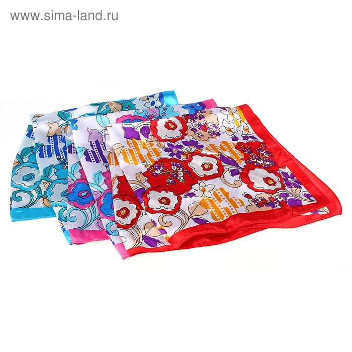 платок женский шелковый 50*50 см №337 - Фото 1