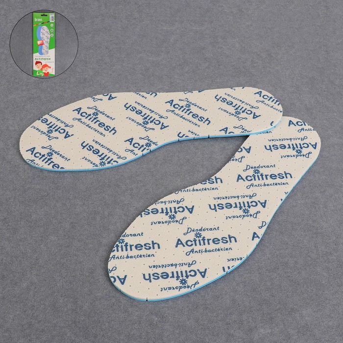 Стельки для обуви детские, универсальные, 19-35 р-р, пара, цвет белый - Фото 1