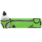 Сумка спортивная на пояс 45х9 см с бутылкой 15х8х3 см, 2 кармана, цвет зеленый - Фото 1