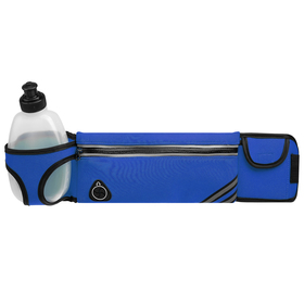 Сумка спортивная на пояс ONLITOP, с бутылкой, 45х9 см, цвет синий