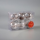 Ёлочные игрушки «Льдинка веточки», шары новогодние, d=6 см, набор 6 шт., белый - Фото 6