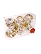 Ёлочные игрушки «Льдинка - мишура», шары новогодние, d=8 см, набор 6 шт., прозрачный 4316710 Ёлочные игрушки «Льдинка - мишура», шары новогодние, d=8 см, набор 6 шт., прозрачный 4316710