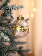 Ёлочные игрушки «Льдинка - мишура», шары новогодние, d=8 см, набор 6 шт., прозрачный 4316710 Ёлочные игрушки «Льдинка - мишура», шары новогодние, d=8 см, набор 6 шт., прозрачный 4316710