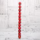 Ёлочные игрушки «Зимняя ночь», шары новогодние, d=5 см, набор 12 шт., красный - Фото 2