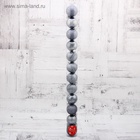 Ёлочные игрушки «Новогодние ветви», шары новогодние, набор 12 шт., d=5 см, серый - Фото 3