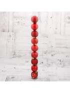 Ёлочные игрушки «Камилла», шары новогодние, набор 9 шт., d=6 см, красный - Фото 4