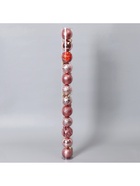 Ёлочные игрушки «Лилиан», шары новогодние, d=6 см, набор 12 шт., розовый - Фото 3