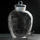Диспенсер для напитков стеклянный «Пинотаж», 15 л, 26×45 см - Фото 3